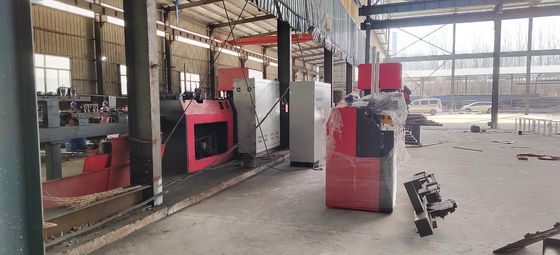 Linha de produção de soldagem de vigas de grelha controlada por ecrã táctil com erro de comprimento de ± 5 mm/m